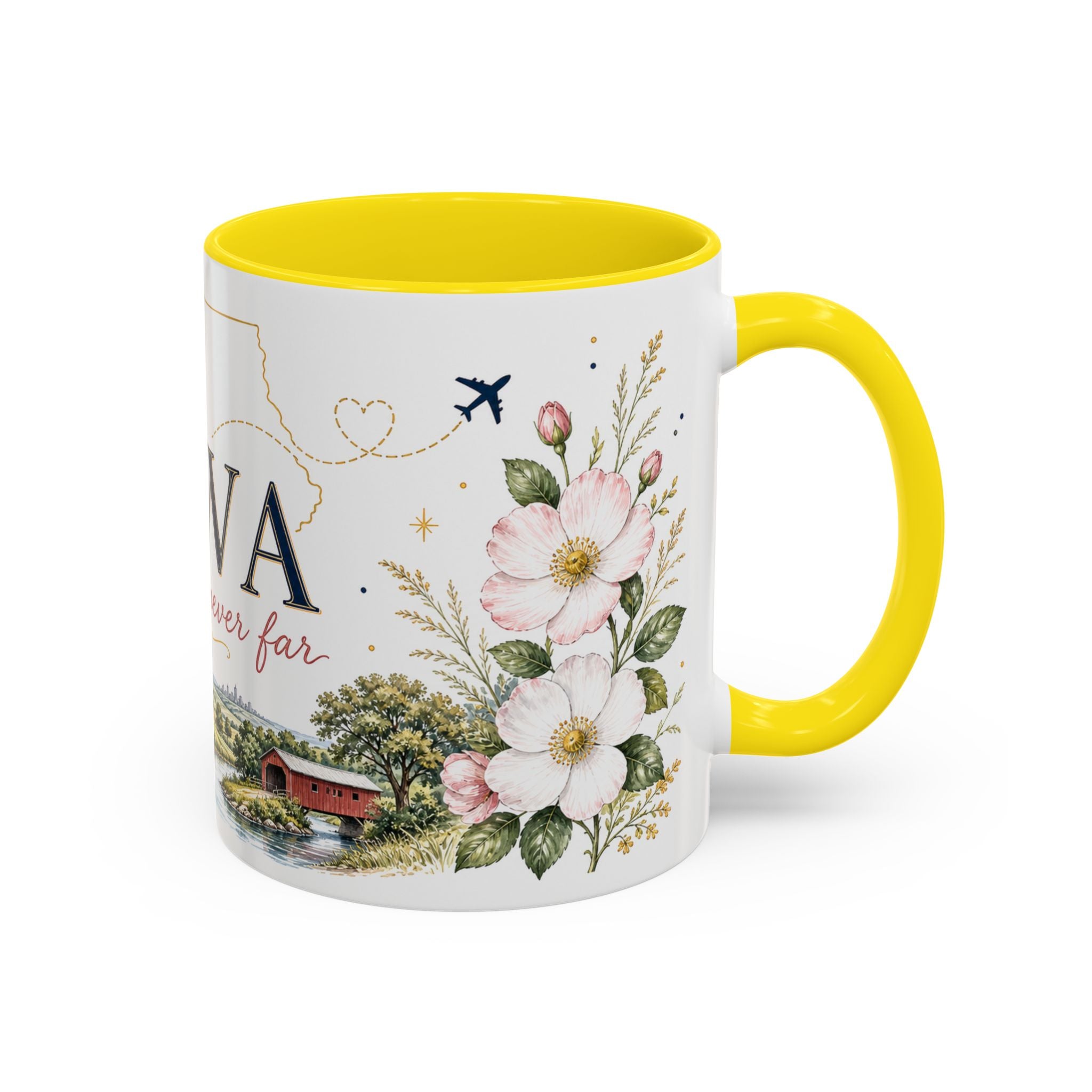 Iowa State Mug | Home is Never Far Accent Mug (11oz or 15oz)