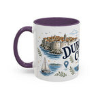Dubrovnik Coast Coffee Mug | Travel Destination Souvenir Gift | Accent Color Ceramic 11oz 15oz