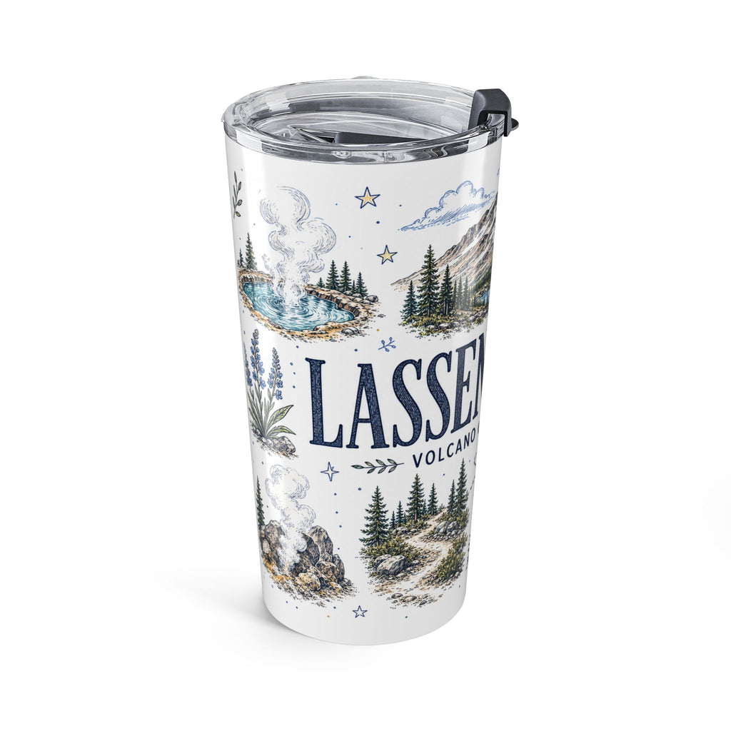 Lassen Volcanic National Park 20oz Tumbler | California Volcano Geothermal Hiking Gift | Insulated Stainless Steel Travel Cup