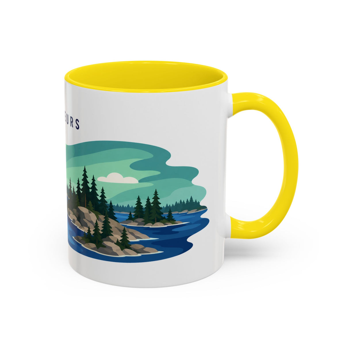 Voyageurs National Park Coffee Mug | Solid Color Block Park Souvenir | 11oz 15oz Accent Mug