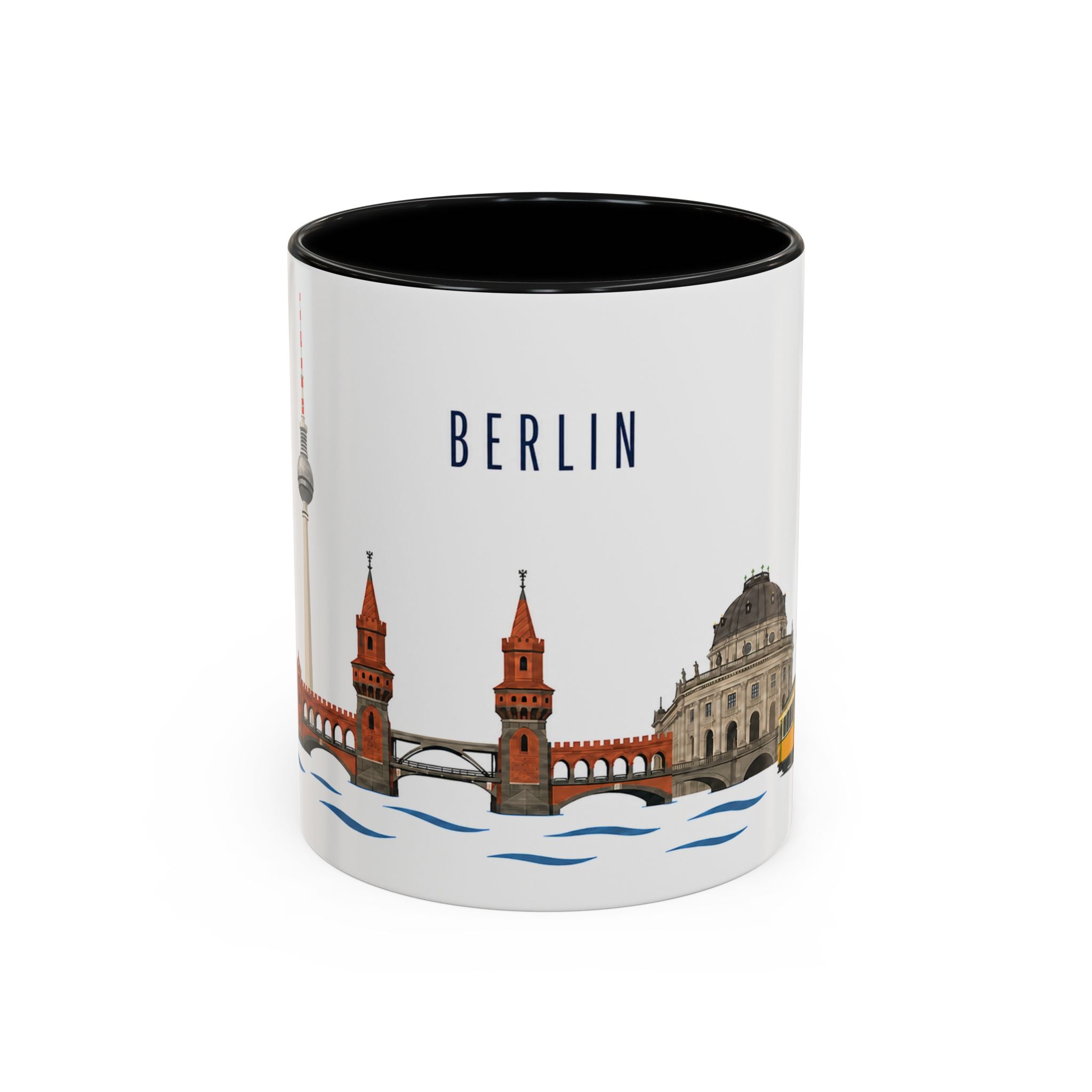 Berlin Coffee Mug | Germany Travel Souvenir | Porcelain Decal City Gift | 11oz 15oz Accent Mug