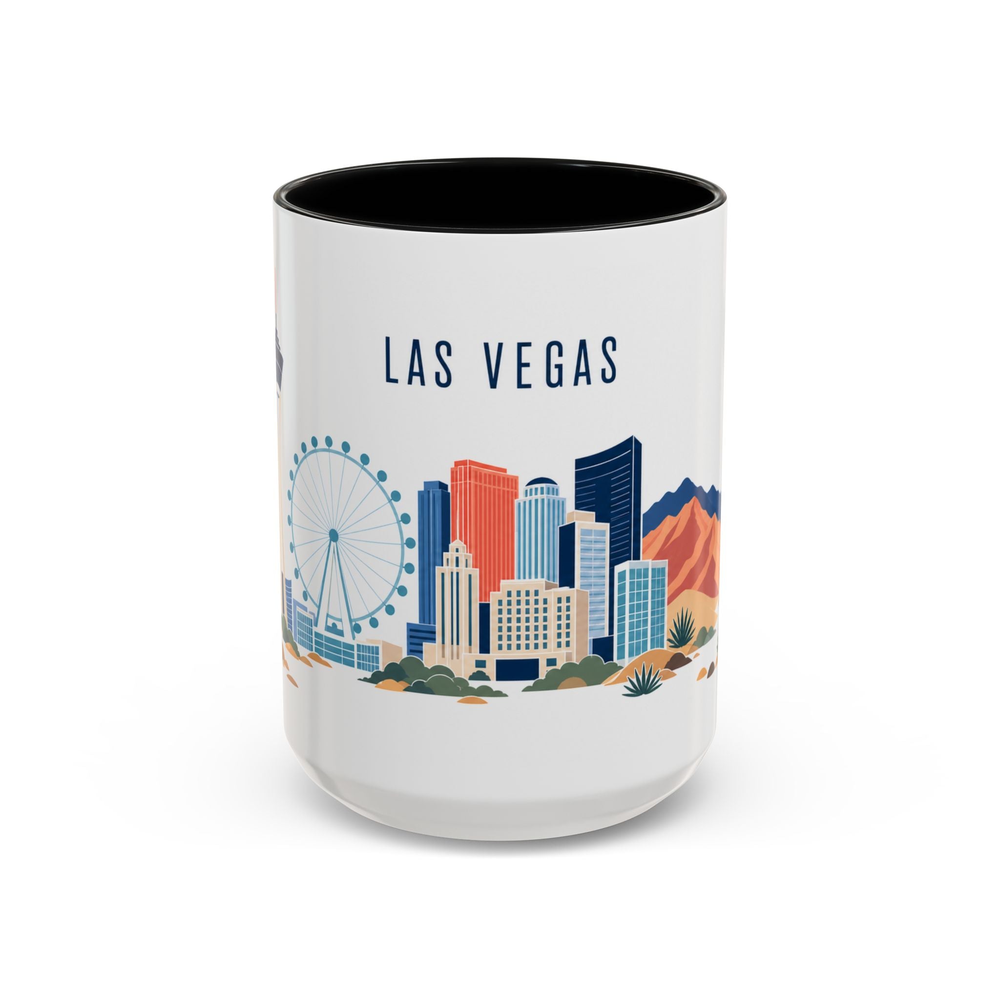 Las Vegas Coffee Mug | United States Travel Souvenir | Porcelain Decal City Gift | 11oz 15oz Accent Mug
