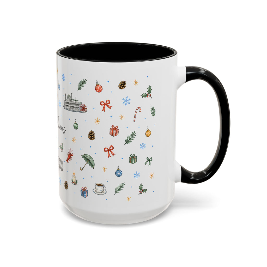 New Orleans Christmas Mug | Watercolor City Souvenir, Travel Gift (11oz/15oz)