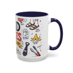 Dad Jokes Sorry Not Sorry Coffee Mug | Father's Day Gift for Dad | Accent Color Ceramic 11oz 15oz