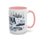 Argentina Soccer Coffee Mug | Soccer Fan Gift | Accent Color Ceramic 11oz 15oz Match Day Cup