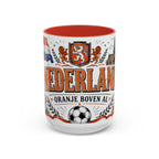 Netherlands Soccer Coffee Mug | World Cup Fan Gift | Accent Color Ceramic 11oz 15oz Match Day Cup