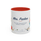 Personalized First Year Teacher Mug | Custom Name Pencil Coffee Cup