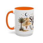 Sahara Dunes Coffee Mug | Travel Destination Souvenir Gift | Accent Color Ceramic 11oz 15oz
