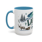 Lapland Coffee Mug | Travel Destination Souvenir Gift | Accent Color Ceramic 11oz 15oz
