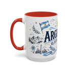 Argentina Soccer Coffee Mug | Soccer Fan Gift | Accent Color Ceramic 11oz 15oz Match Day Cup