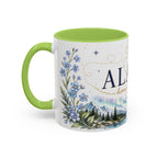 Alaska State Map Mug | Northern Lights, Mountains, Glaciers | Moving Away Gift