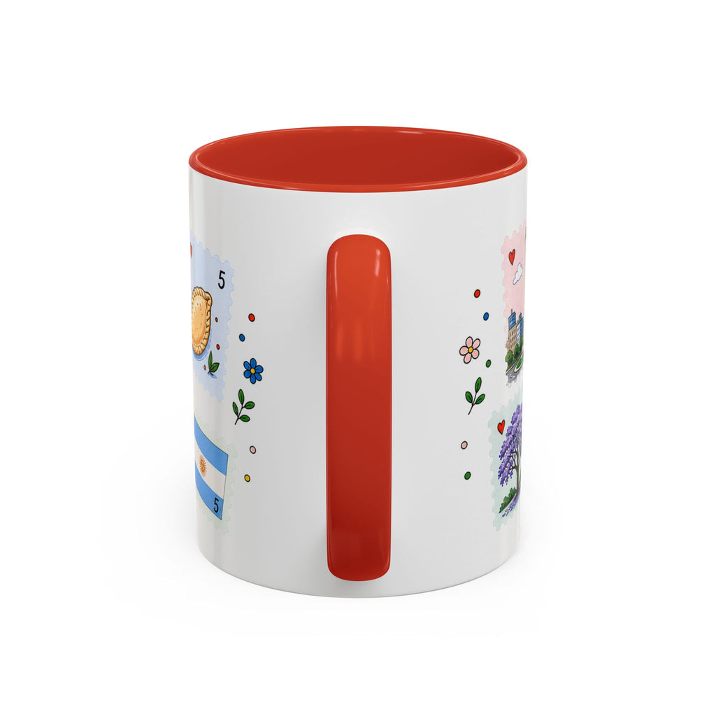 Buenos Aires Coffee Mug | Postage Stamp Collage Mug | Travel Souvenir Accent Cup 11oz 15oz