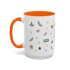 Seattle Christmas Mug | Watercolor Travel Souvenir | Holiday Gift | Accent Ceramic Coffee Cup 11oz 15oz