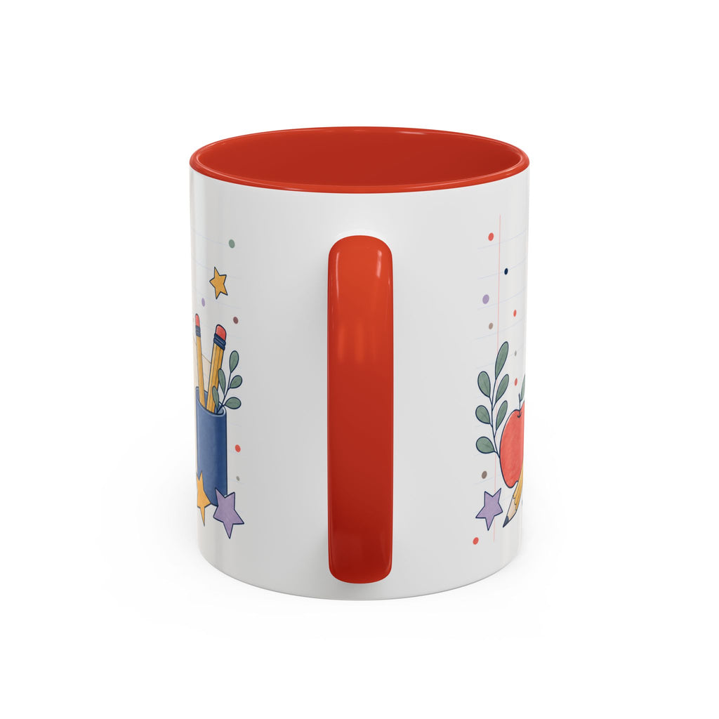Personalized Teacher Mug | Custom Name Notebook Coffee Cup | Back to School Gift 11oz 15oz