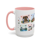 Philadelphia Coffee Mug | Postage Stamp Collage Mug | Travel Souvenir Accent Cup 11oz 15oz