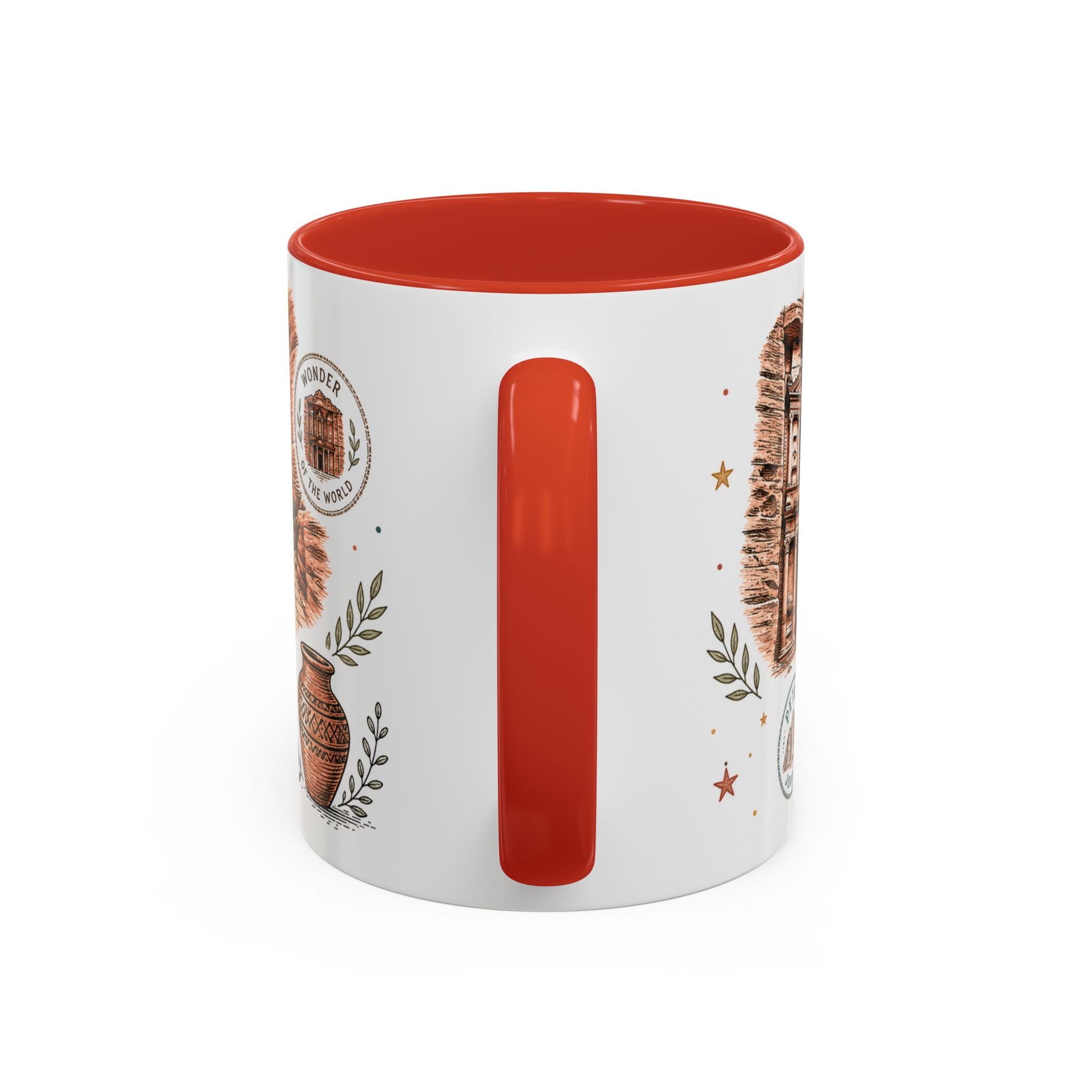 Petra Coffee Mug | Travel Destination Souvenir Gift | Accent Color Ceramic 11oz 15oz