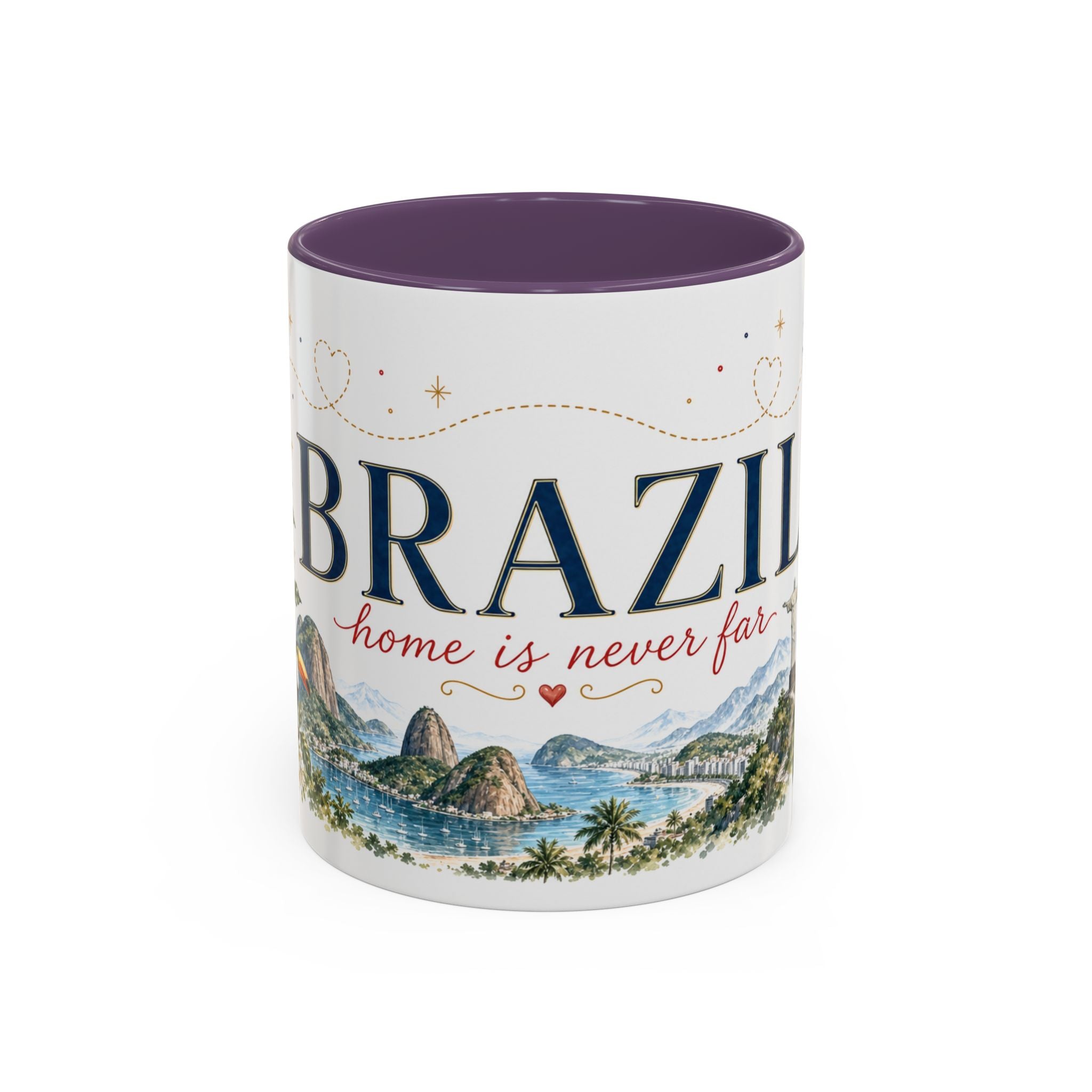 Brazil Home Country Mug | Moving Away Gift | Long Distance Friendship | 11 oz 15 oz Accent Mug