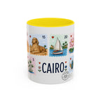 Cairo Coffee Mug | Postage Stamp Collage Mug | Travel Souvenir Accent Cup 11oz 15oz