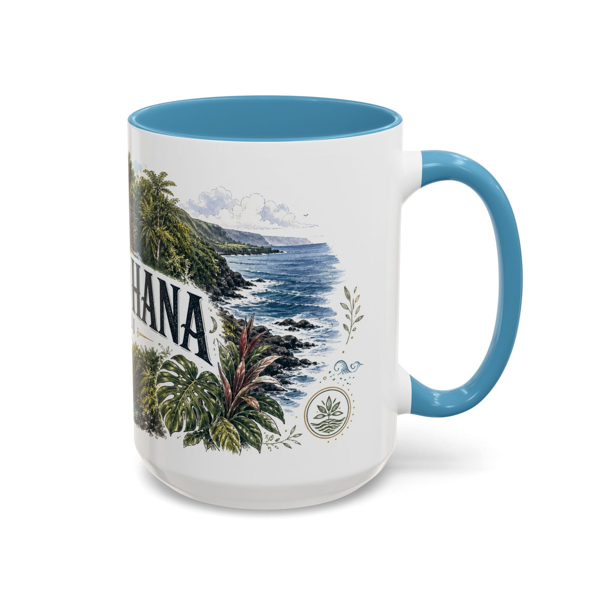Road to Hana Mug, Maui Travel Souvenir, Bucket List Gift, Accent Ceramic Coffee Mug 11oz 15oz