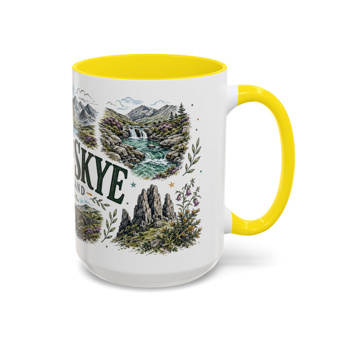 Isle of Skye Mug, Scotland Travel Souvenir, Bucket List Gift, Accent Ceramic Coffee Mug 11oz 15oz