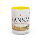 Kansas Home State Mug | Sunflower Prairie Landscape Coffee Cup