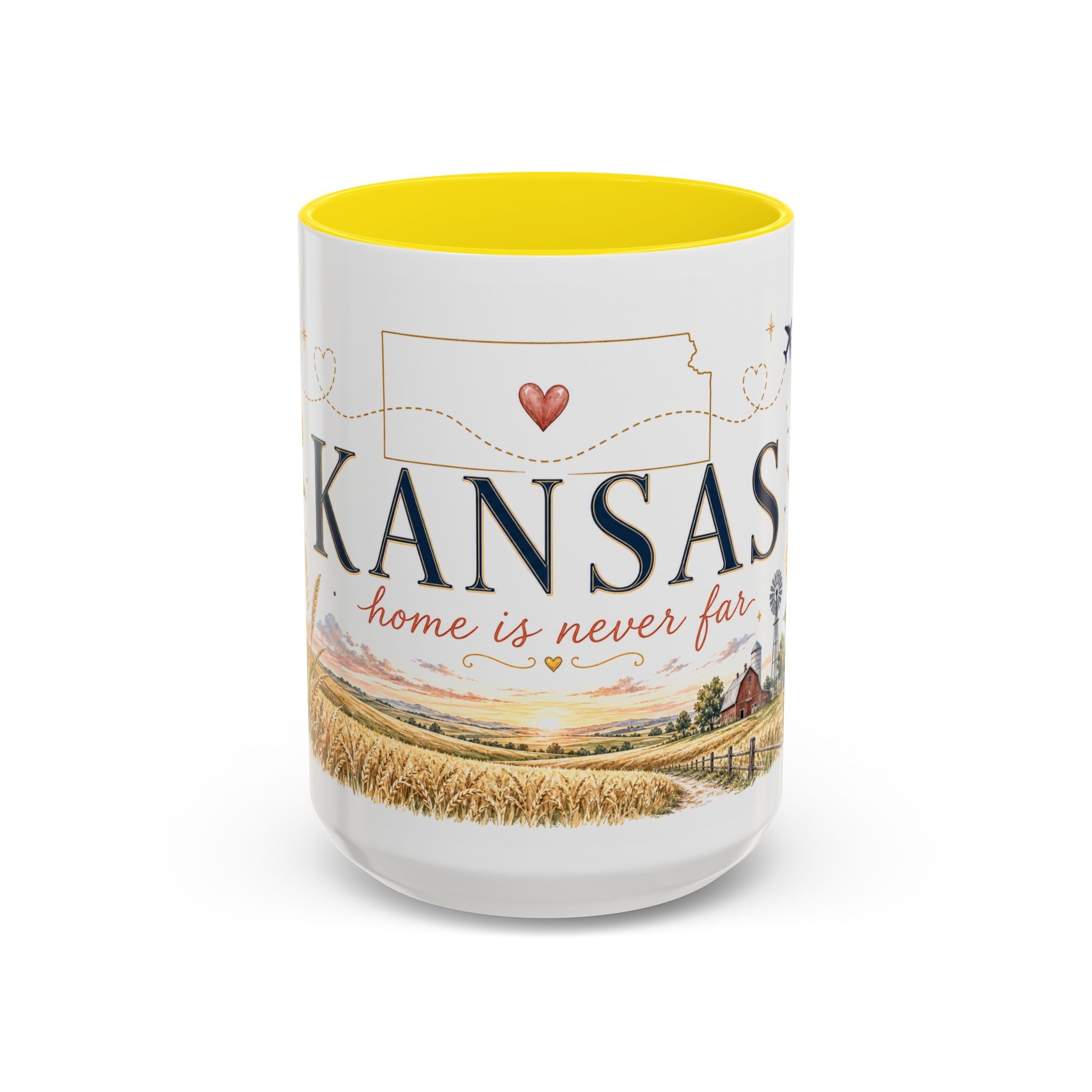 Kansas Home State Mug | Sunflower Prairie Landscape Coffee Cup