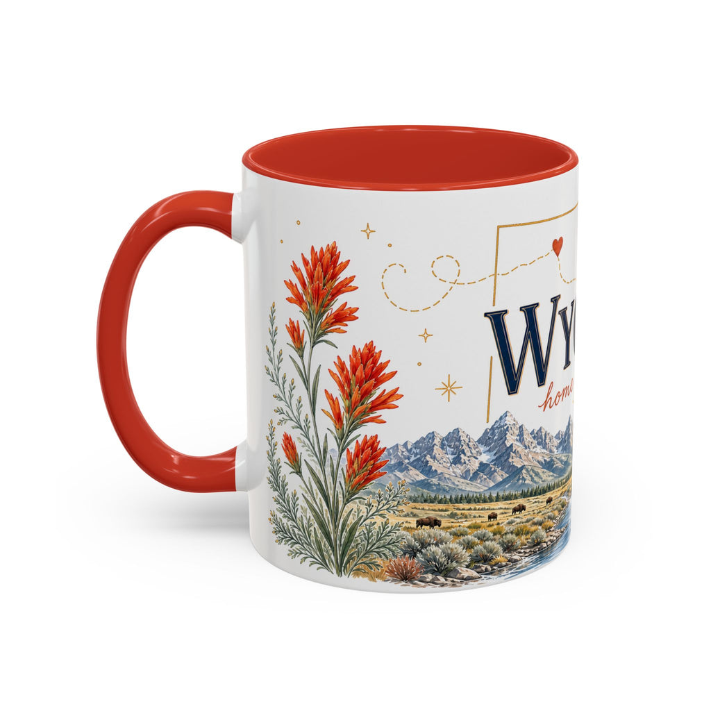 Wyoming Home State Mug | Moving Away Gift | Long Distance Friendship Coffee Cup | 11oz 15oz Accent Mug