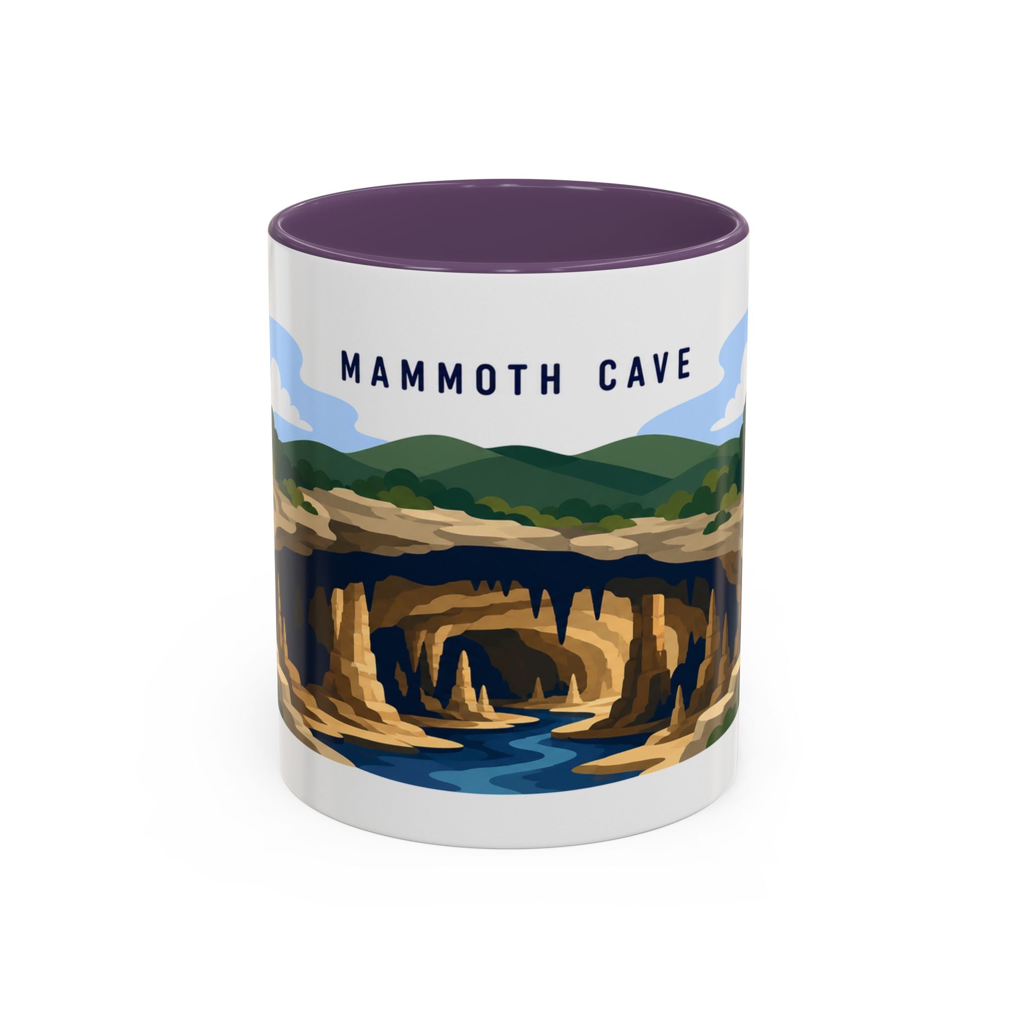 Mammoth Cave National Park Coffee Mug | Solid Color Block Park Souvenir | 11oz 15oz Accent Mug