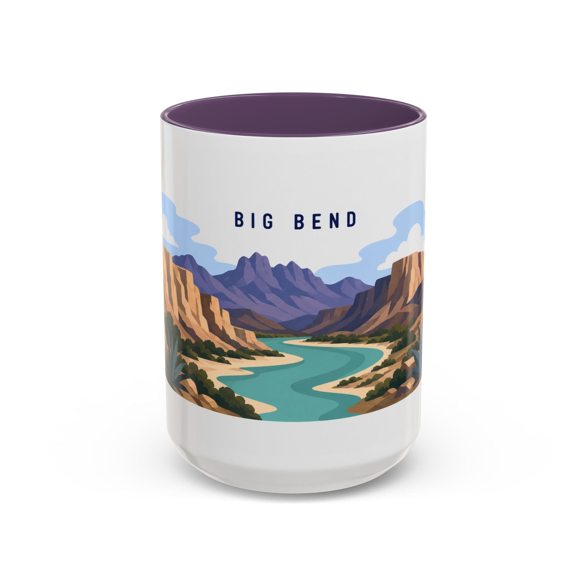 Big Bend National Park Coffee Mug | Solid Color Block Park Souvenir | 11oz 15oz Accent Mug