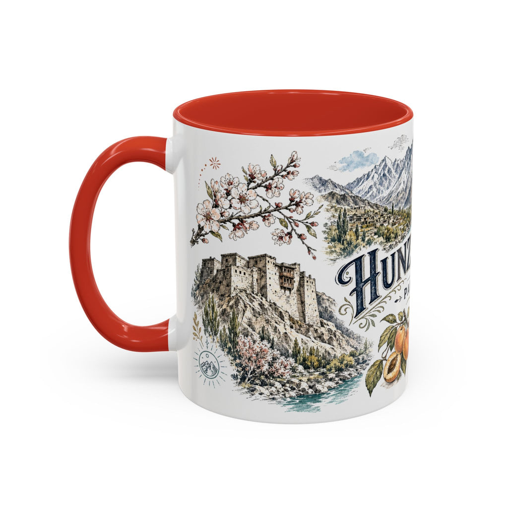 Hunza Valley Mug, Pakistan Travel Souvenir, Bucket List Gift, Accent Ceramic Coffee Mug 11oz 15oz