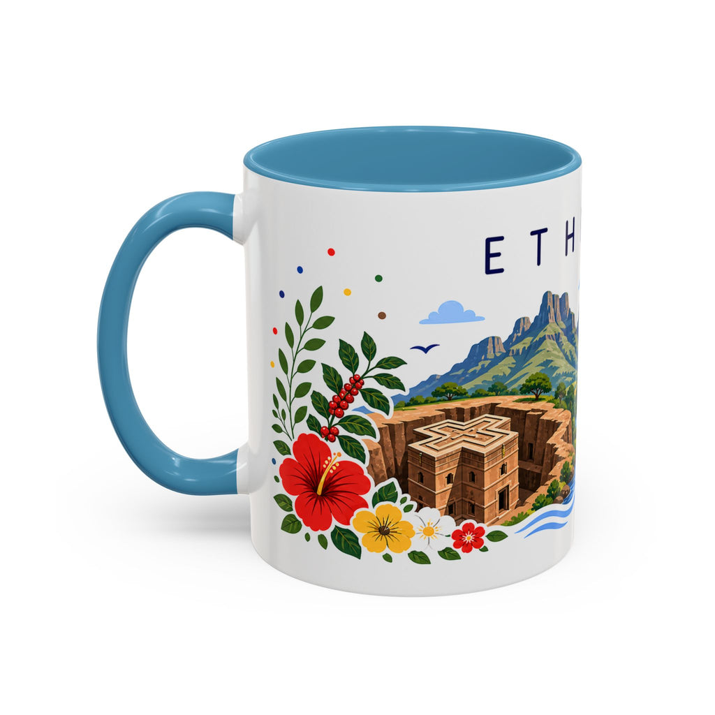 Ethiopia Coffee Mug | Travel Souvenir Accent Mug | Place Gift Ceramic Cup 11oz 15oz