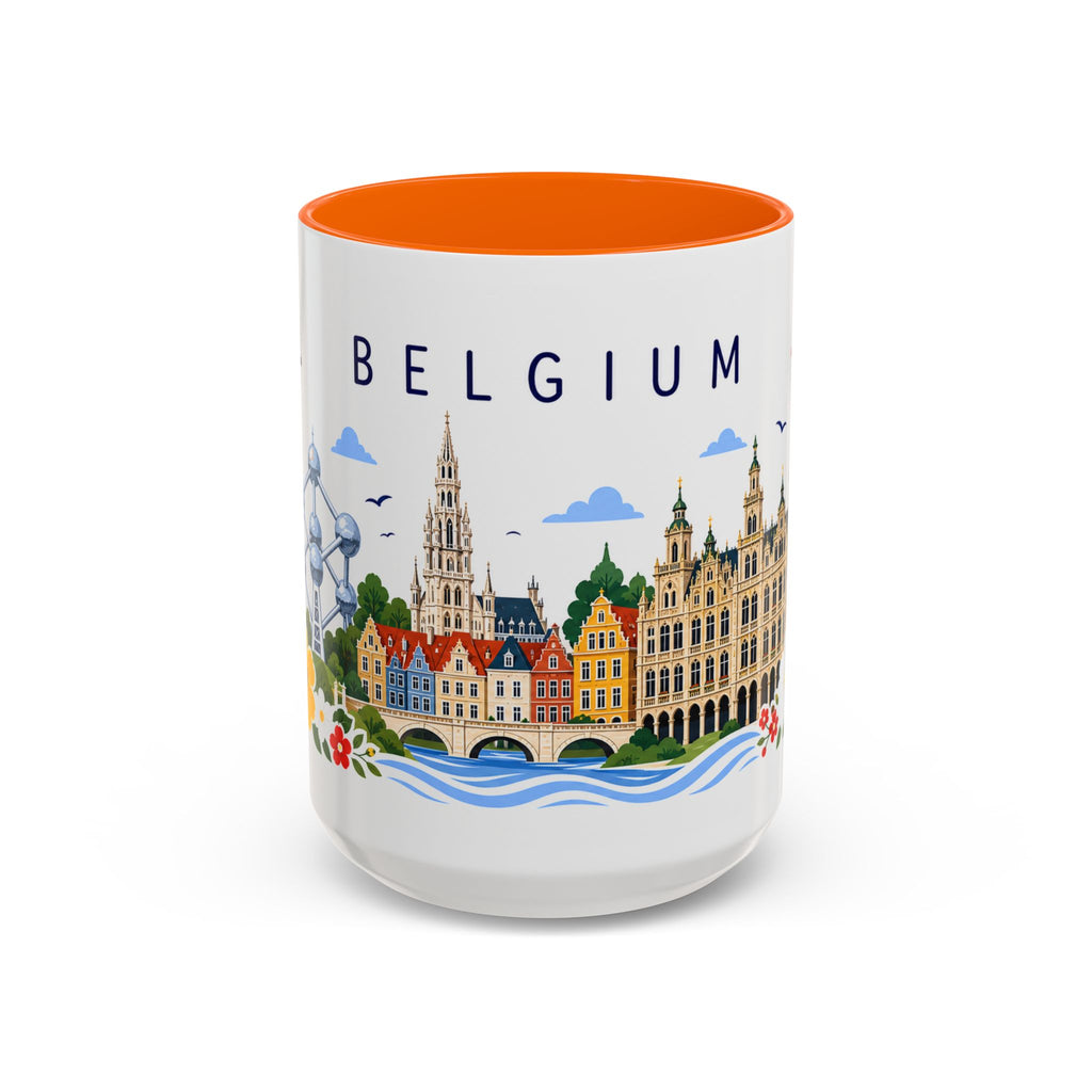 Belgium Coffee Mug | Travel Souvenir Accent Mug | Place Gift Ceramic Cup 11oz 15oz