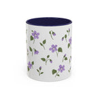 Illinois Violet Mug, State Flower Floral Coffee Cup, 11oz Botanical Gift