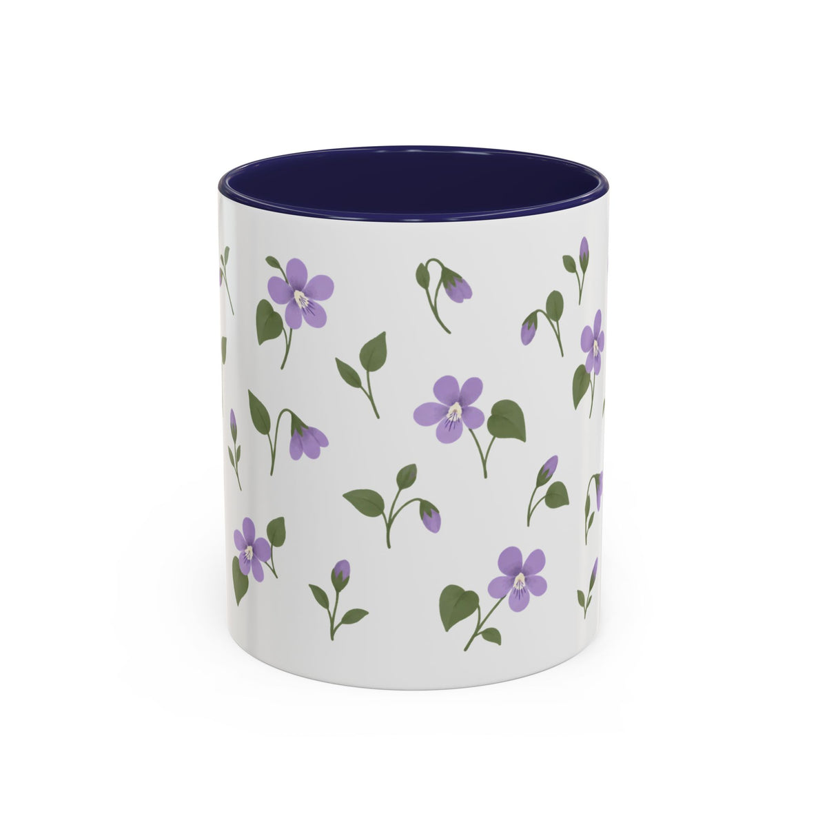 Illinois Violet Mug, State Flower Floral Coffee Cup, 11oz Botanical Gift