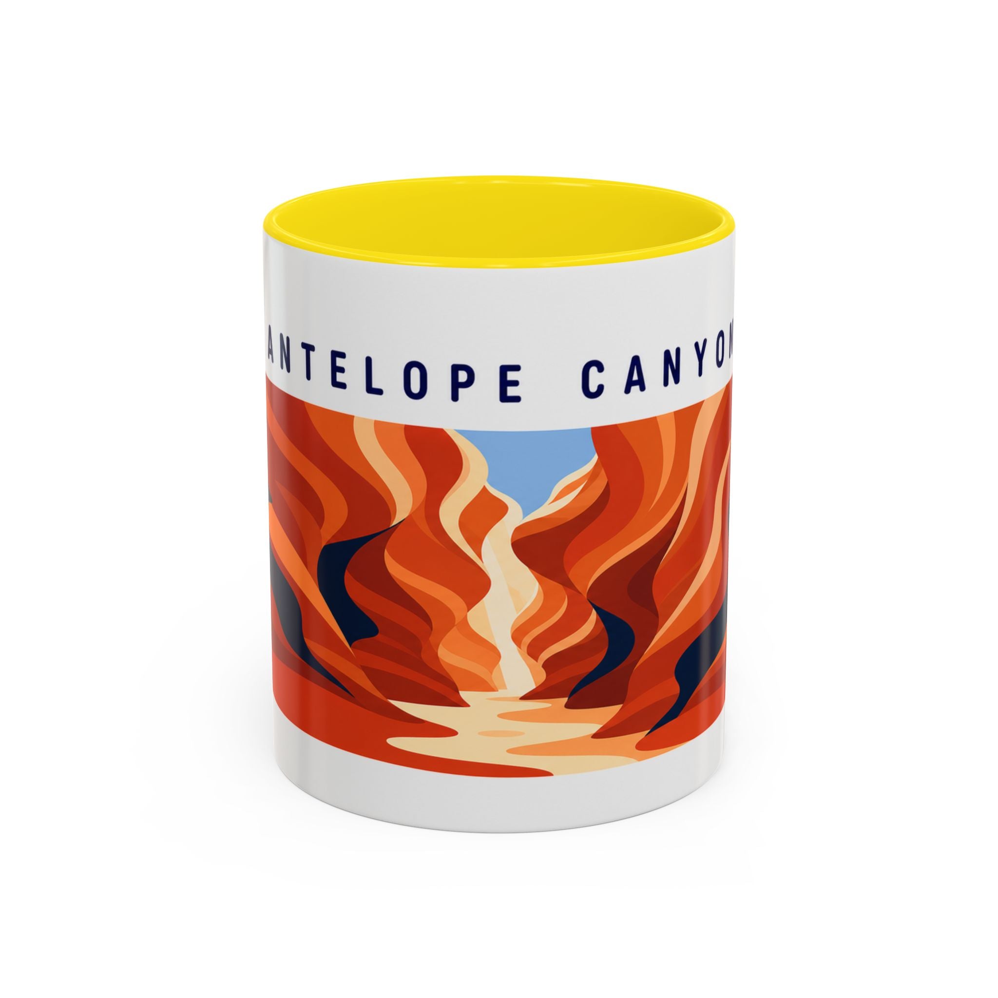 Antelope Canyon Coffee Mug | Travel Destination Souvenir Gift | Accent Color Ceramic 11oz 15oz