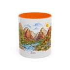 Zion National Park Mug | US Travel Souvenir Accent Coffee Mug | 11oz 15oz Ceramic Cup
