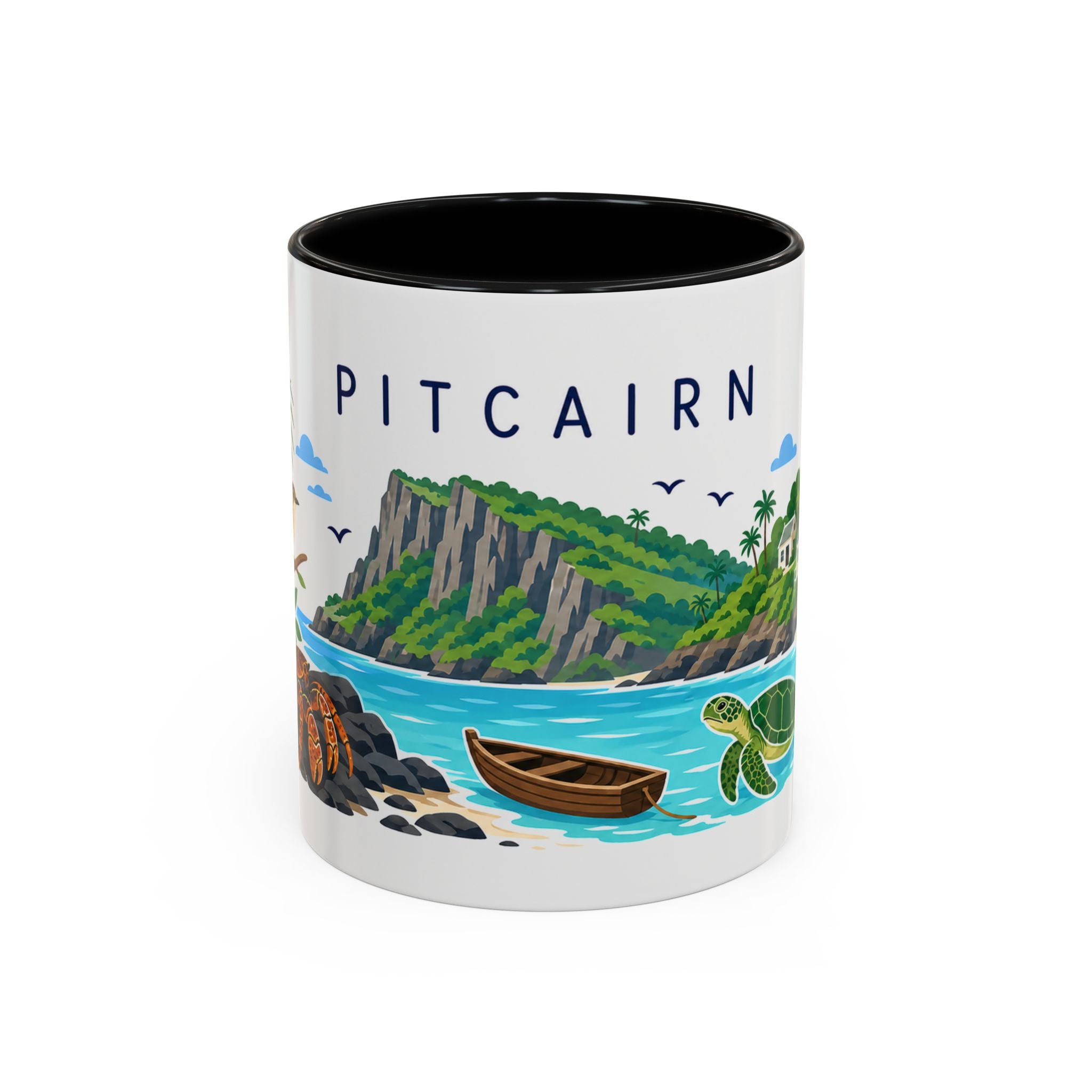 Pitcairn Coffee Mug | Travel Souvenir Accent Mug | Country Gift Ceramic Cup 11oz 15oz