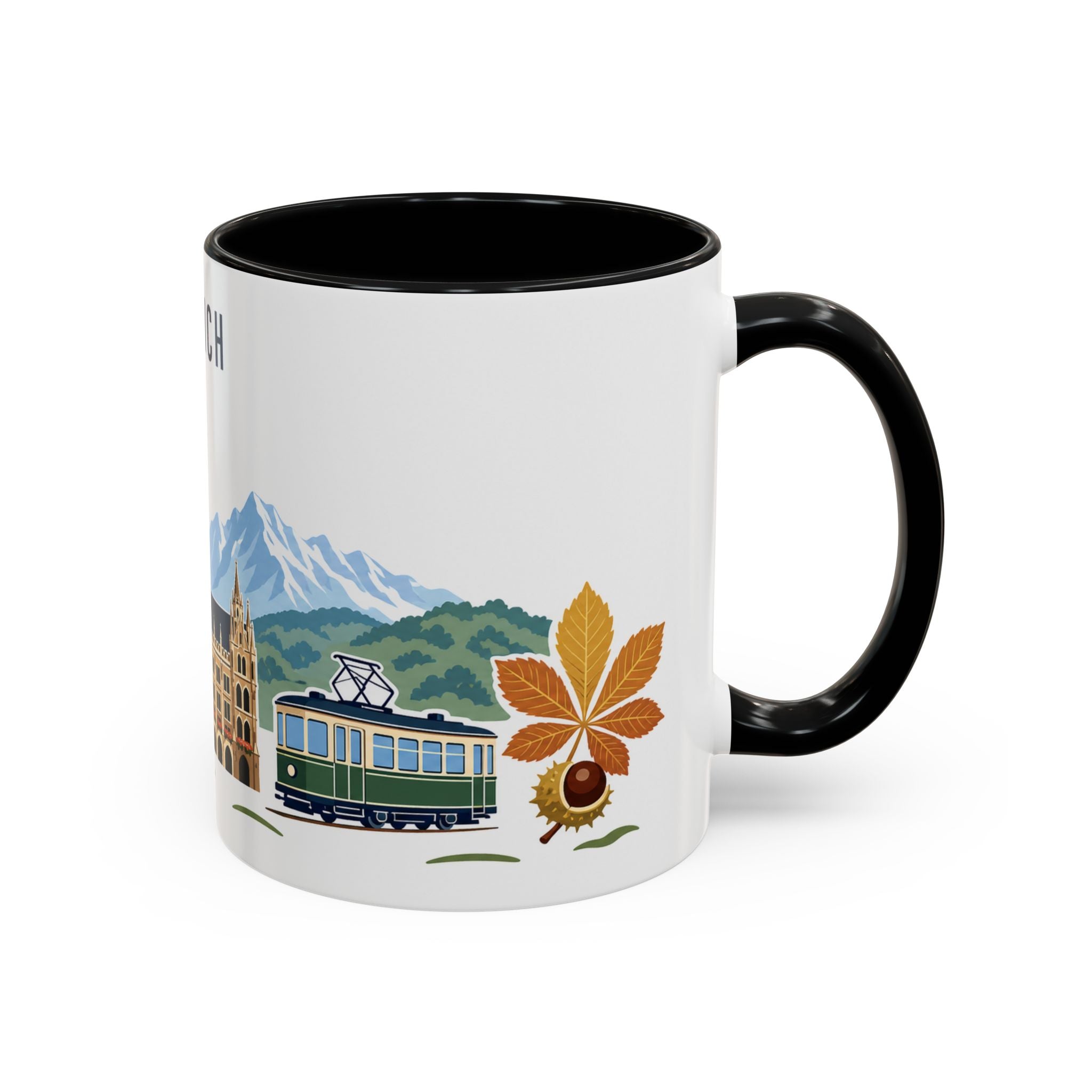 Munich Coffee Mug | Germany Travel Souvenir | Porcelain Decal City Gift | 11oz 15oz Accent Mug