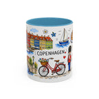 Copenhagen Travel Mug | European City Souvenir Accent Coffee Mug | 11oz 15oz Ceramic Cup