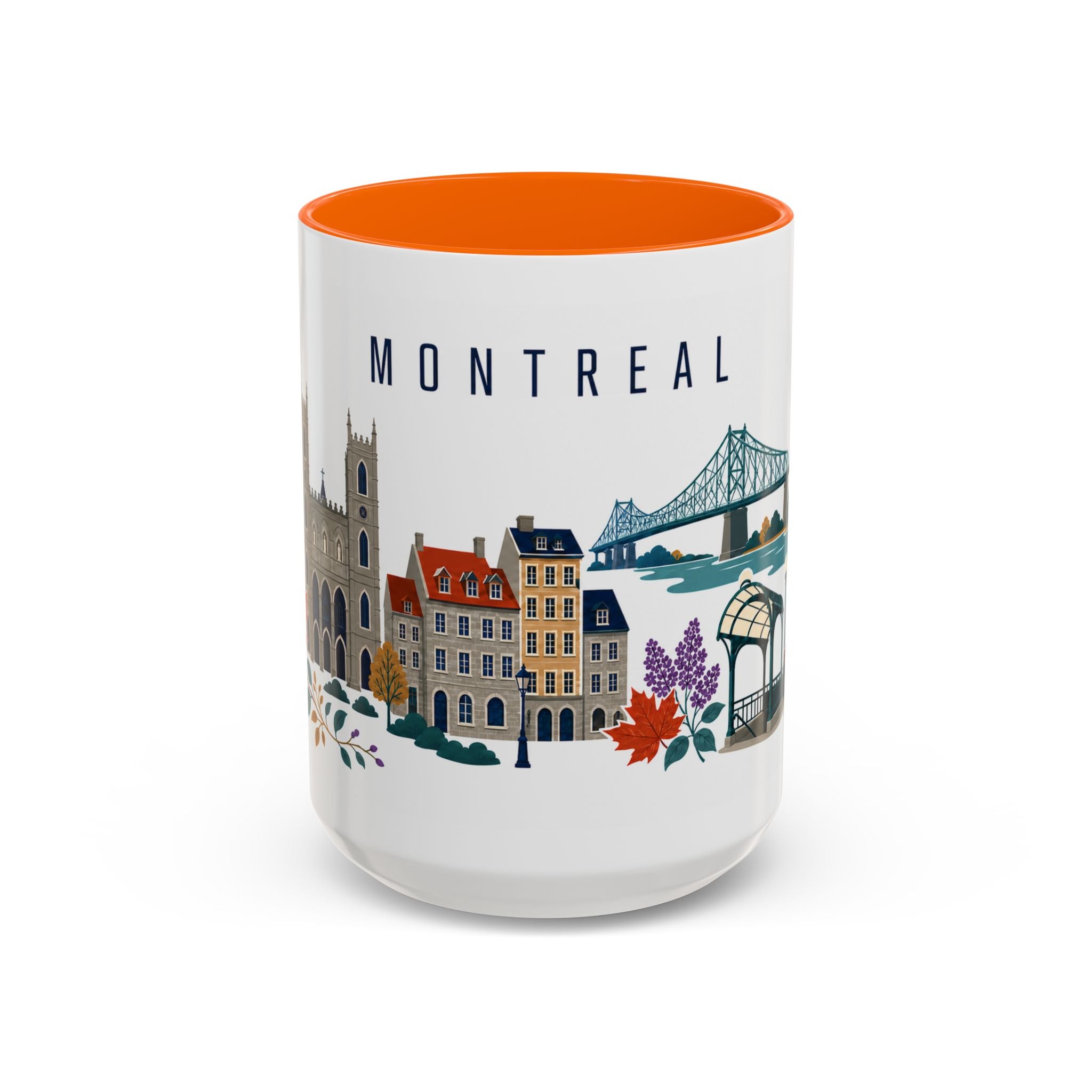 Montreal Coffee Mug | Canada Travel Souvenir | Porcelain Decal City Gift | 11oz 15oz Accent Mug