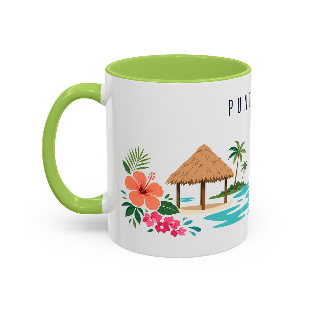 Punta Cana Coffee Mug | Dominican Republic Travel Souvenir | Porcelain Decal City Gift | 11oz 15oz Accent Mug