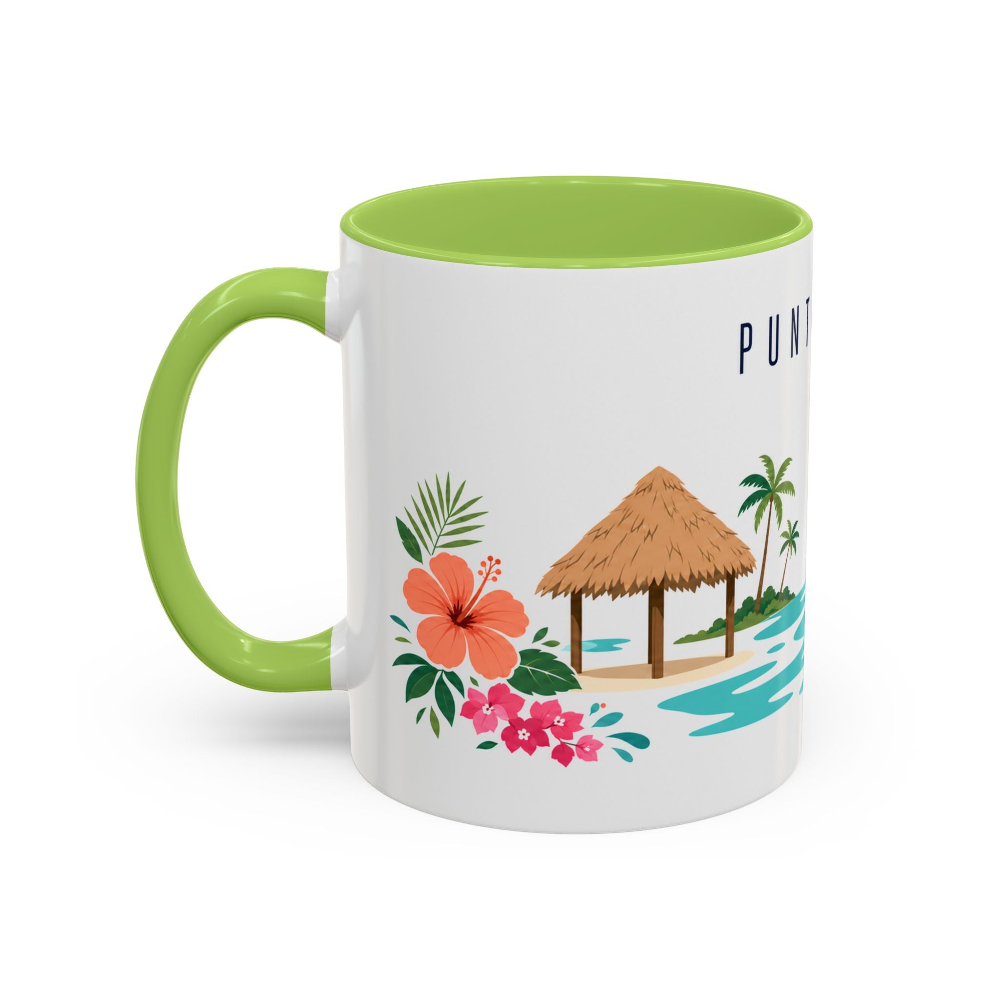 Punta Cana Coffee Mug | Dominican Republic Travel Souvenir | Porcelain Decal City Gift | 11oz 15oz Accent Mug