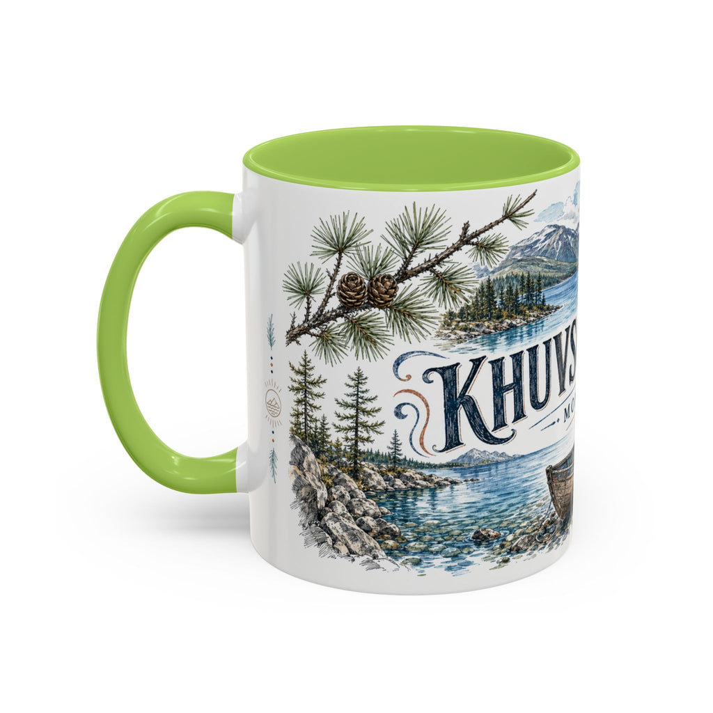 Khuvsgul Lake Mug, Mongolia Travel Souvenir, Bucket List Gift, Accent Ceramic Coffee Mug 11oz 15oz