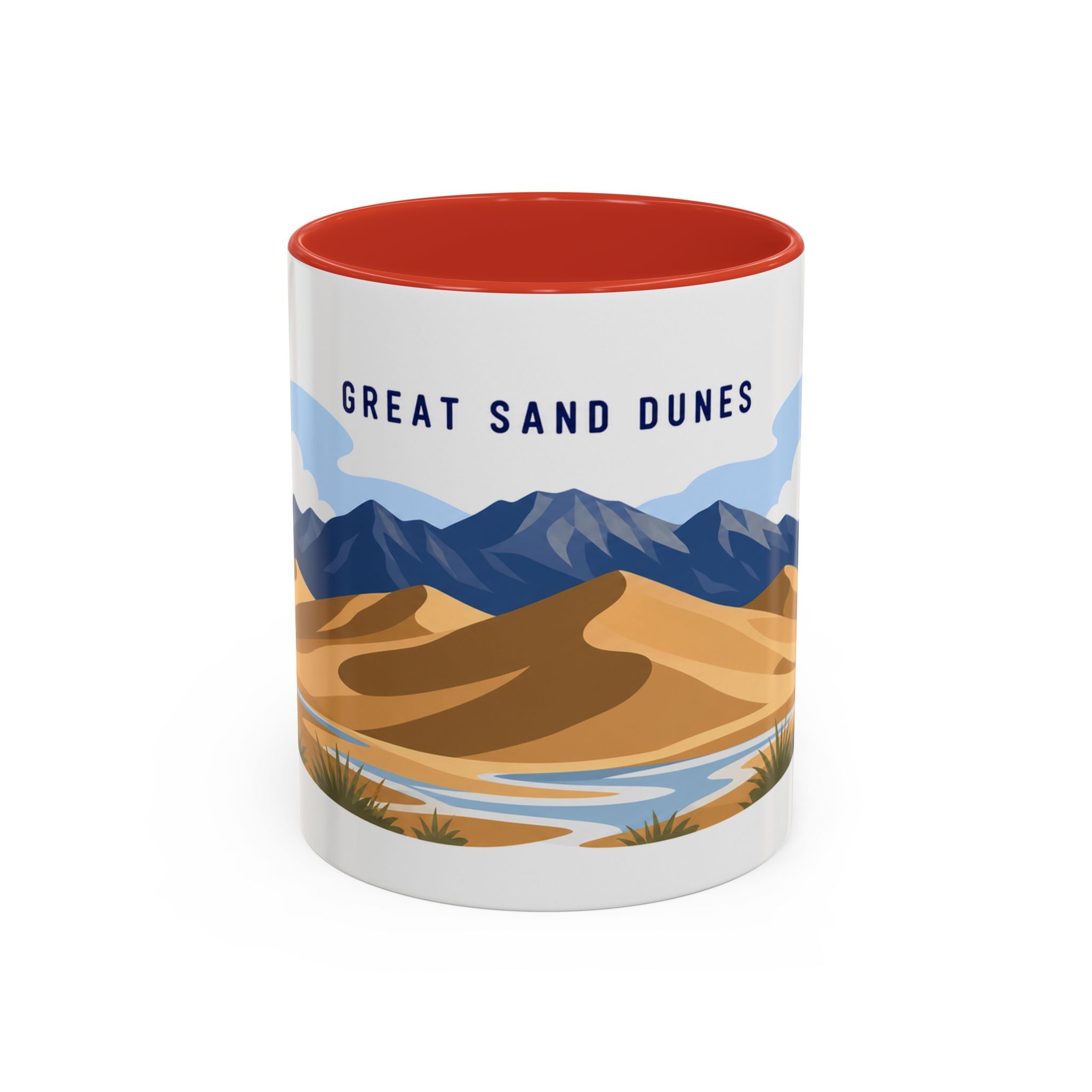 Great Sand Dunes National Park Coffee Mug | Solid Color Block Park Souvenir | 11oz 15oz Accent Mug