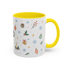 Christmas Ornament Mug | Snowflake Watercolor Holiday Gift | Accent Cup 11oz 15oz