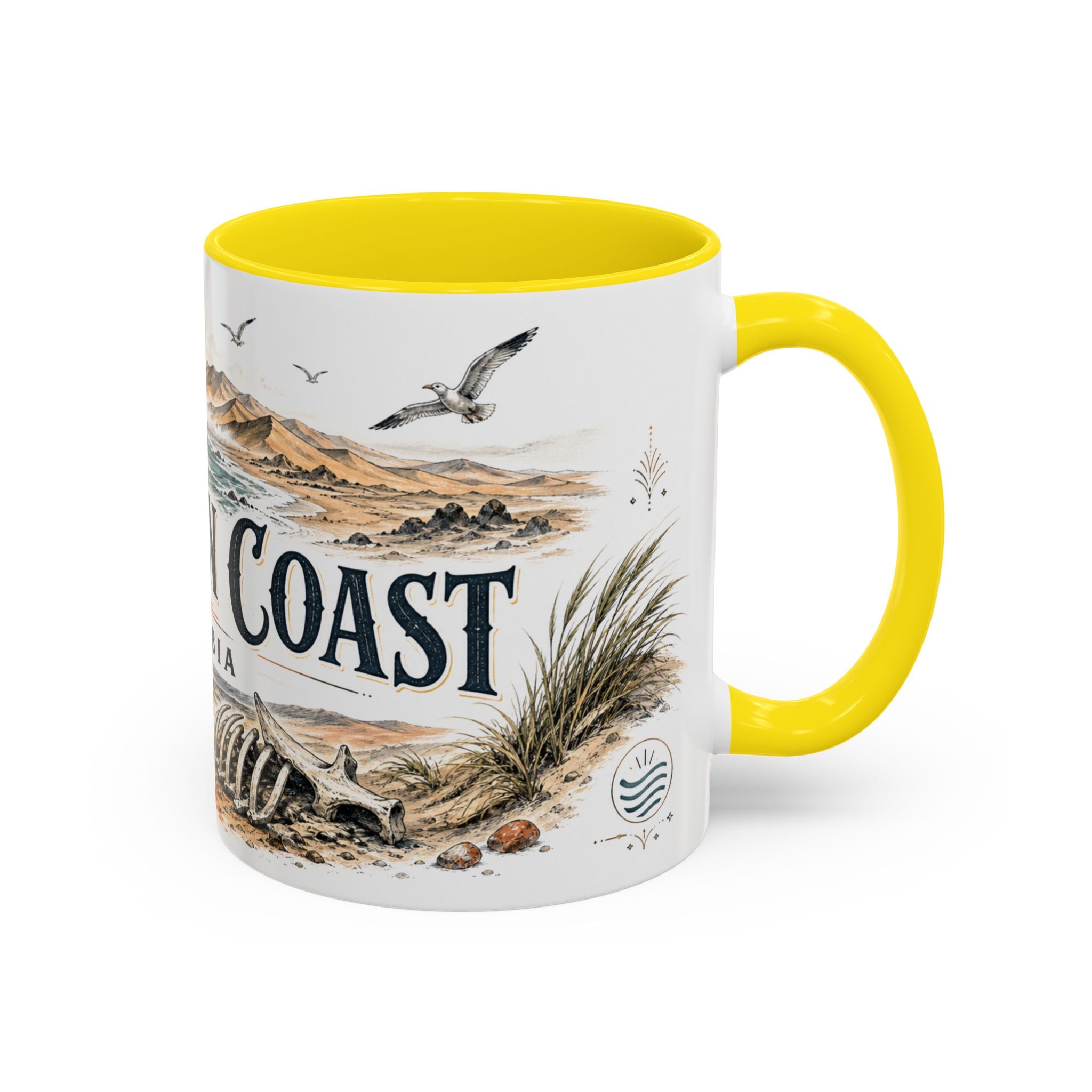 Skeleton Coast Mug, Namibia Travel Souvenir, Bucket List Gift, Accent Ceramic Coffee Mug 11oz 15oz