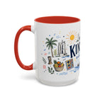 Kinshasa Coffee Mug | DR Congo Souvenir Travel Gift | Accent Color Ceramic 11oz 15oz