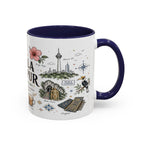 Kuala Lumpur Coffee Mug | Malaysia Souvenir Travel Gift | Accent Color Ceramic 11oz 15oz