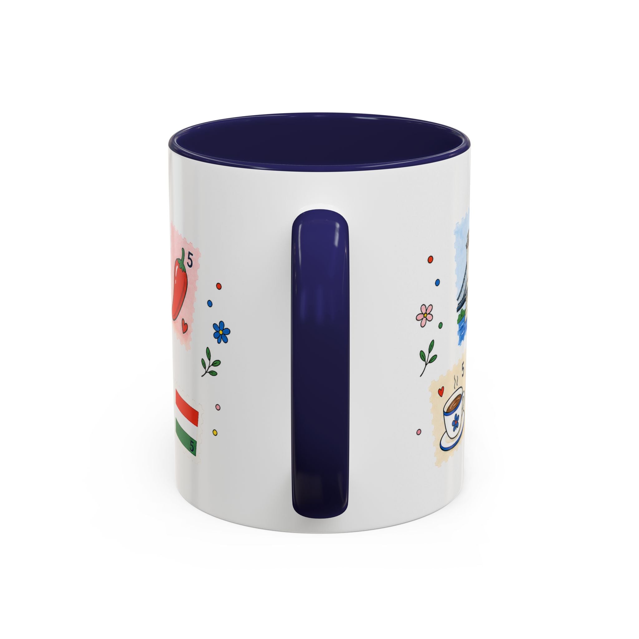 Budapest Coffee Mug | Postage Stamp Collage Mug | Travel Souvenir Accent Cup 11oz 15oz