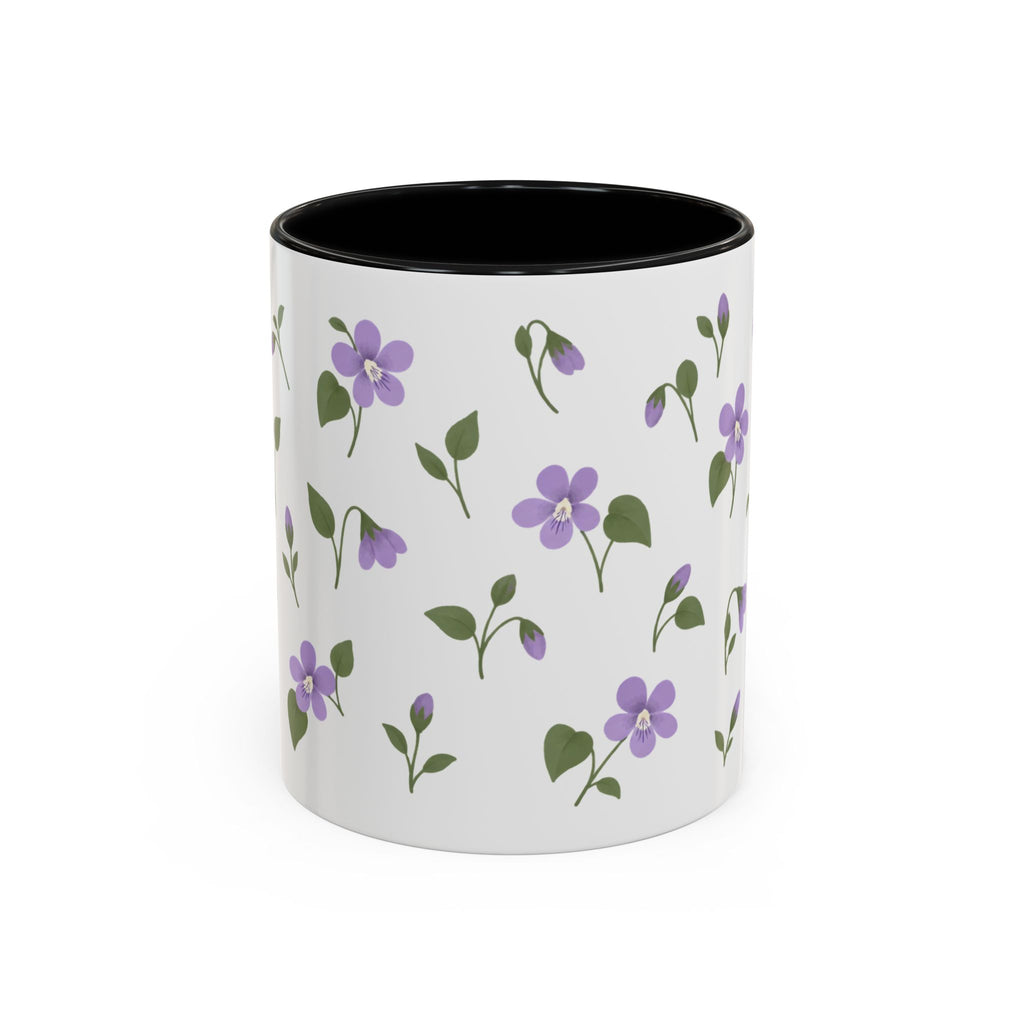 Illinois Violet Mug, State Flower Floral Coffee Cup, 11oz Botanical Gift